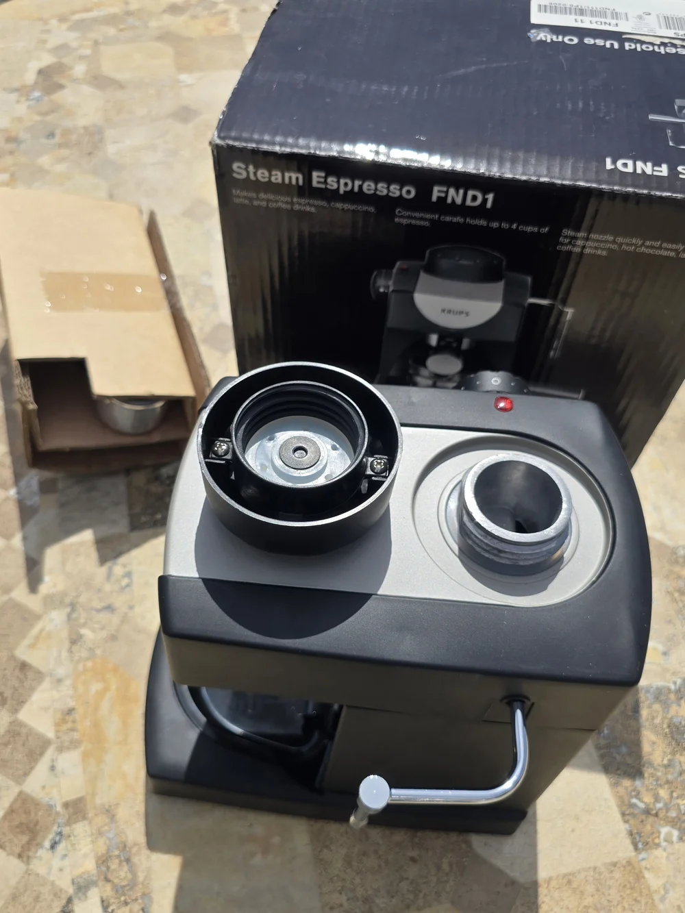 New KRUPS Steam Espresso Machine FND1 — Black Complete With Box